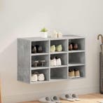 vidaXL Schoenenkast Betongrijs 77,5 x 30 x 51 cm Bewerkt, Verzenden, Nieuw