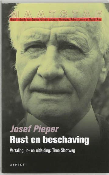Rust en beschaving bij voorbaat / Maatstaf 9789059114777, Verzenden, Gelezen, J. Pieper