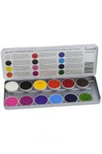 Gekleurde Schmink Palet 12st, Verzenden, Nieuw