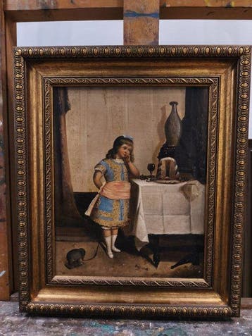 Escuela Realista Europea (XX) - Niña pensante - NO RESERVE
