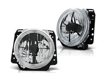 Koplamp units Angel Eyes Chrome geschikt voor VW Golf 2, Verzenden