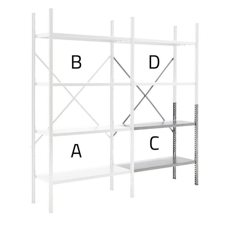 Legbordstelling modulaire legbordstelling module C, Zakelijke goederen, Kantoor en Winkelinrichting | Magazijn, Stelling en Opslag