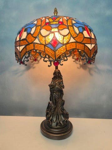 Tafellamp - Zware Kwaliteit Tiffany Studio Style Lamp - 50, Antiek en Kunst