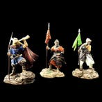 3 Medieval Soldier Figures: 1 Viking Warrior, 1 Turkish