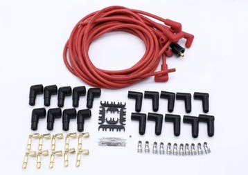 8.5mm Spark Plug Wire Set V8 - 90 degree boots red, Auto-onderdelen, Ophalen of Verzenden, Nieuw