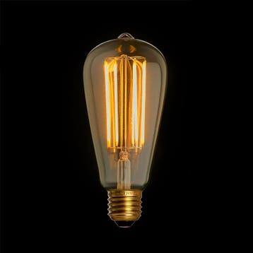Filament LED Lamp Edison Gold Sensor Ø64 mm E27 4,5W, Verzenden, Nieuw