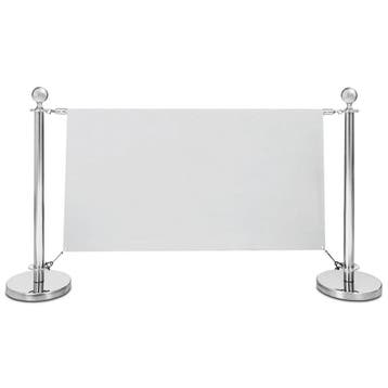 Banner-/Afzetpalen | Verchroomd | Doekbreedte 131cm |, Verzenden, Nieuw in verpakking