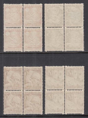 Nederland 1930 - Kind roltanding, in blokken van vier -, Gestempeld