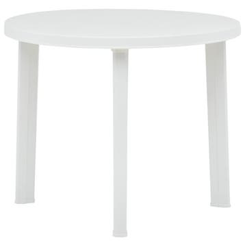 vidaXL Tuintafel 89 cm kunststof wit, Jardin & Terrasse, Tables de jardin, Verzenden