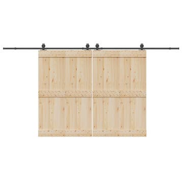vidaXL Doos met onderdelen voor schuifdeur 427 cm staal, Verzenden, Nieuw