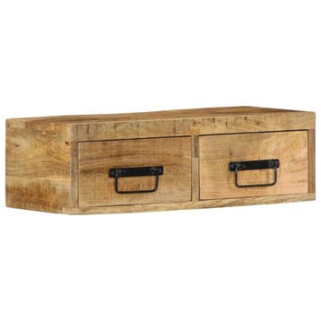 vidaXL Tv-meubel wandmontage 60x30x19 cm massief ruw, Huis en Inrichting, Woonaccessoires | Cd- en Dvd-rekken, Verzenden, Nieuw
