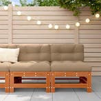 vidaXL Tuinstoel Midden Massief grenenhout Waskleur Bruin, Verzenden, Nieuw