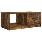 vidaXL Salontafel Gerookt eiken 90 x 50 x 37 cm Bewerkt hout, Huis en Inrichting, Verzenden, Nieuw