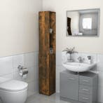 vidaXL Badkamerkast 25x26,5x170 cm bewerkt hout gerookt, Verzenden, Nieuw