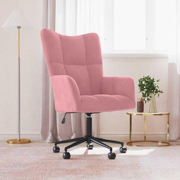 vidaXL Relaxstoel fluweel roze, Verzenden, Nieuw