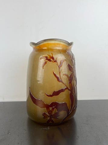 Emile Gallé - Vaas - Glas, Antiquités & Art