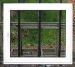 aluminium raam , chassis , venster 108 x 96 wit / antraciet, Doe-het-zelf en Bouw, Raamkozijnen en Schuifdeuren, 75 tot 150 cm