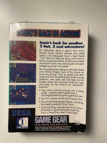 Sega - Game Gear - Sonic the Hedgehog 2 - Videogame - In