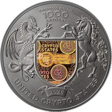États-Unis. 1000 Satoshi 2026 United Crypto States Ukraine