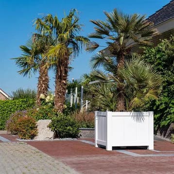 Aluminium plantenbak York 80x80x80cm - Met bodem, Vierkant, Nieuw, Metaal, 60 tot 100 cm
