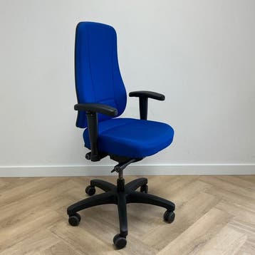 ergonomische bureaustoel, blauw - zwart, Huis en Inrichting, Ergonomisch, Gebruikt, Blauw, Bureaustoel