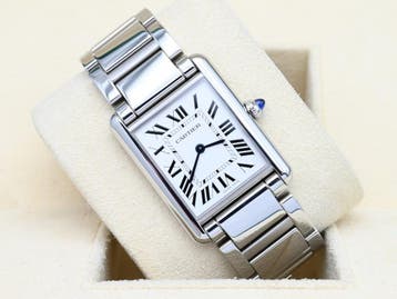 Cartier Tank Ref. WSTA0052 Year 2023 (Box & Papers), Bijoux, Sacs & Beauté, Montres | Hommes, Ophalen of Verzenden, Polshorloge