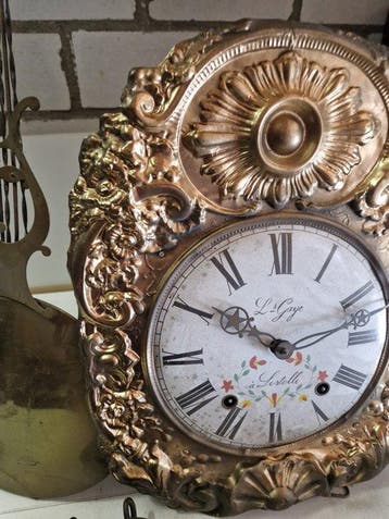Horloge comtoise - Antique Bois, Bronze, Laiton - 1920-1930, Antiquités & Art, Antiquités | Horloges