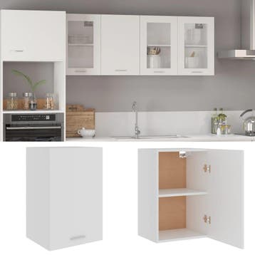 vidaXL Bovenkast Lyon 39,5x31x60 cm bewerkt hout wit, Verzenden, Nieuw