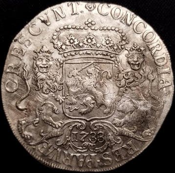 Nederland, Overijssel Silver Ducaton 1733 Zilverenrijder -