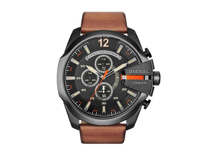 Diesel Mega Chief DZ4343 - Herenhorloge - Quartz - 51 mm -, Handtassen en Accessoires, Horloges | Heren, Zo goed als nieuw, Verzenden