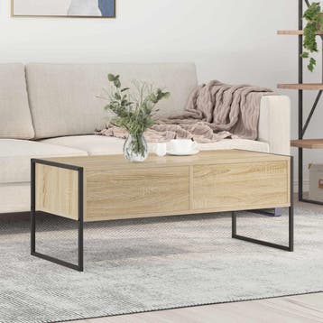 vidaXL Salontafel Sonoma 100 x 46 x 40 cm Bewerkt hout, Huis en Inrichting, Verzenden, Nieuw