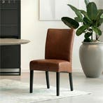Set van 6 Leren eetkamerstoelen Just - Granada Cognac, Ophalen of Verzenden, Nieuw, Leer