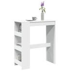 vidaXL Bartafel met rekken 90x40x103,5 cm bewerkt hout wit, Verzenden