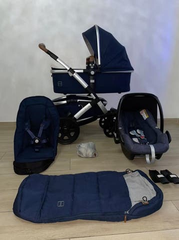 Joolz GEO 2 Parrot Blue kinderwagen 3-in-1 Complete Set, Kinderen en Baby's, Zo goed als nieuw, Verstelbare duwstang, Ophalen