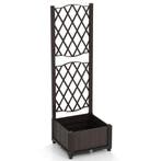 2dekans | Coast Plantenbak met Klimrek - Rotan - 40 x 40 x, Huis en Inrichting, Woonaccessoires | Overige, Ophalen of Verzenden