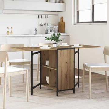 vidaXL Eettafel 144 x 60 x 75 cm Bewerkt hout Artisanaal, Verzenden