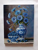 V. Fiorani (XX) - Vaso con fiori e mirtilli, Antiquités & Art