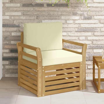 vidaXL Buiten bank set Polyester Wit, Verzenden, Nieuw