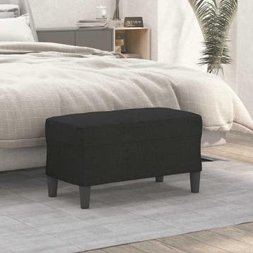 vidaXL Bankje 70x35x41 cm stof zwart, Verzenden, Nieuw