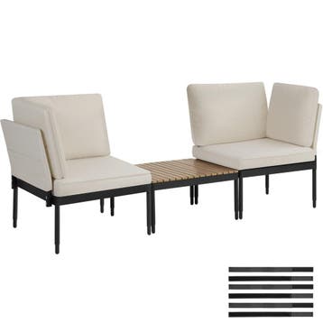 tectake Tuinset Magaluf, 5-in-1-functie, aluminium frame - a, Tuin en Terras, Verzenden, Nieuw