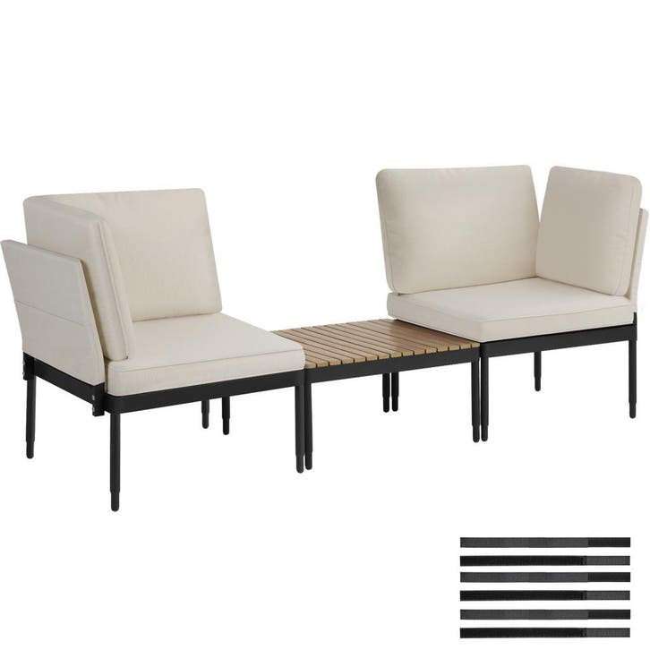 tectake Tuinset Magaluf, 5-in-1-functie, aluminium frame - a, Tuin en Terras, Tuinsets en Loungesets, Verzenden