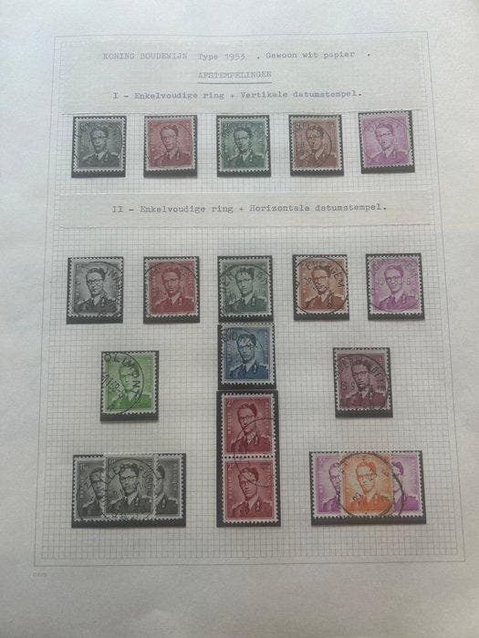 Belgique 1951/1966 - Roi Baudouin type Marchand :, Postzegels en Munten, Postzegels | Europa | België