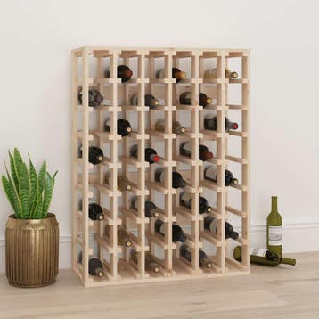 vidaXL Wijnrek 70x33x94 cm massief grenenhout bruin, Verzenden