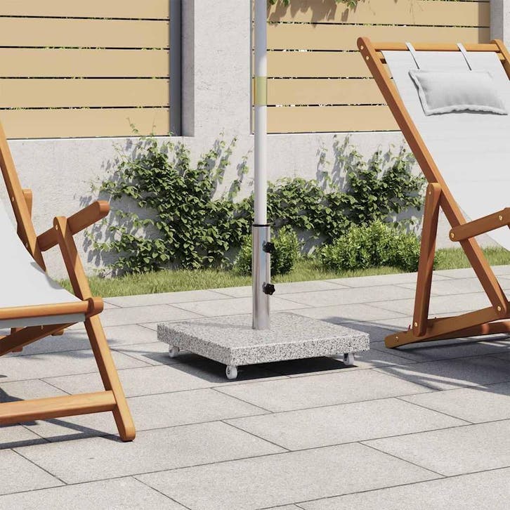 vidaXL Parasolvoet vierkant 30 kg graniet grijs, Tuin en Terras, Parasols, Nieuw, Verzenden