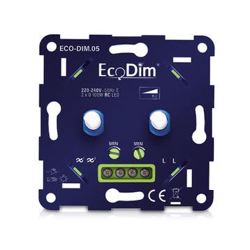 LED - dimmer - duo - | - 2x - 0-100w - | - fase - afsnijdin, Verzenden, Nieuw