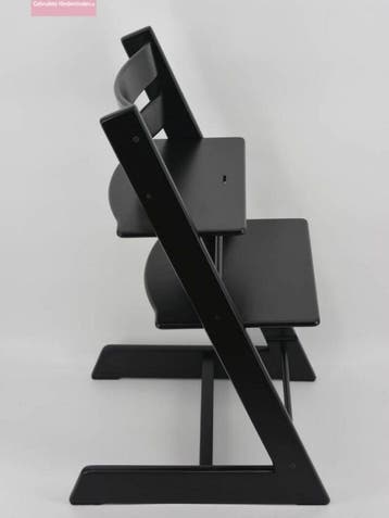 OCCASION/GEBRUIKTE: Stokke Tripp Trapp zwart noir triptrap, Kinderen en Baby's, Verzenden, Zo goed als nieuw, Meegroeistoel, Stoelverkleiner