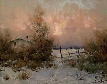 Ivan Karpoff (1898-1970) - Tramonto d’inverno, Antiquités & Art