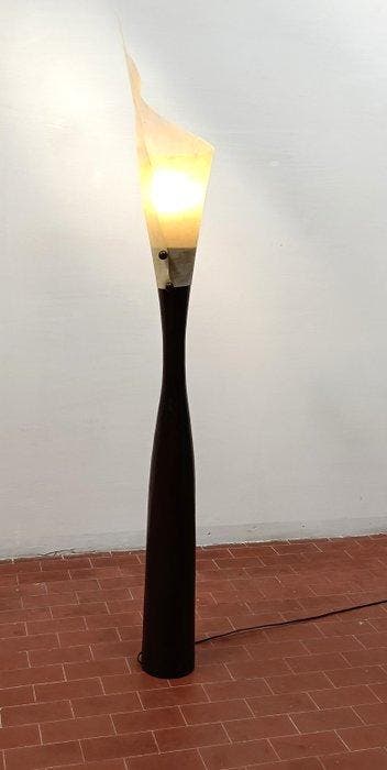 Lampadaire colonne - diabolo - Bois dur, Antiquités & Art