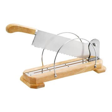 Broodsnijder | Houten Basis | RVS | Mes 350(l)mm |, Verzenden, Nieuw in verpakking