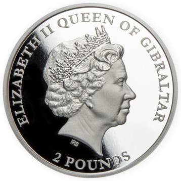 Gibraltar. 2 Pounds 2021 1 oz £2 Pounds Royal Silver Bullion